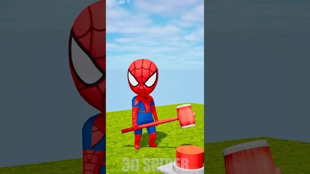 Who is Stronger Hammer Challenge: Batman vs Spidey vs Venom #spiderman #gta