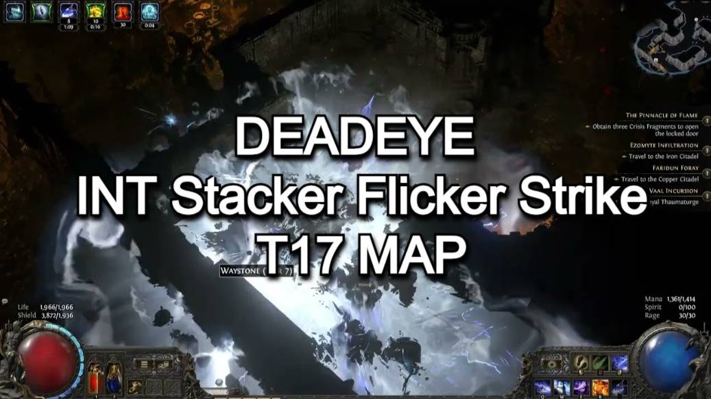 Deadeye Flicker Strike 450 INT Stacker T17 MAP Build Showcase Path of Exile 2