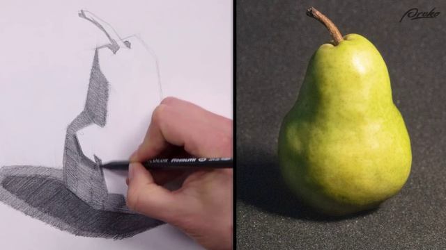 Proko drawing basics 08. simplify-from-observation-pear-demo