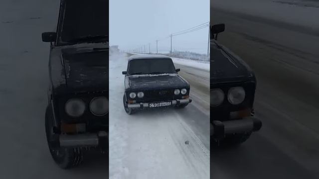 Зимний дрифт на ваз 2106