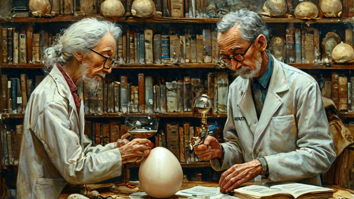 Ученый и яйцо - The scientist and the egg