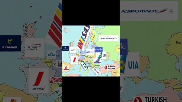 страны и их авиакомпании #shorts
