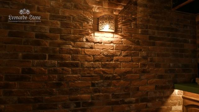 Отделка ресторана японской кухни декоративным кирпичом.