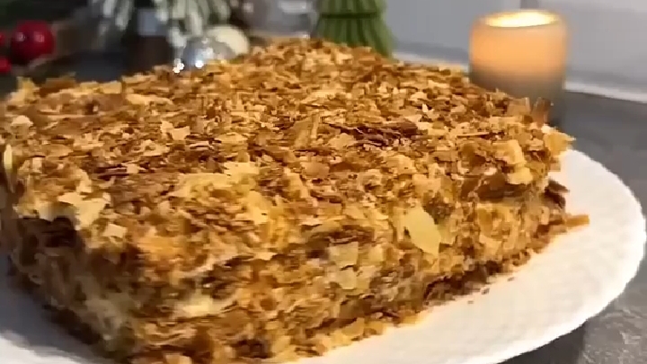 Приготовим вкусный НАПОЛЕОН дома...🎄☕😋 Рецепт в описании ✍️