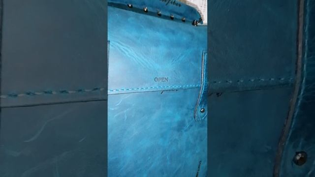 Ранец кожаный с карбоном.