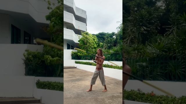 Paradise Condo _ Pattaya _ Thaila | Вращение палки | #stick #staff #pole #палка #посох #шест