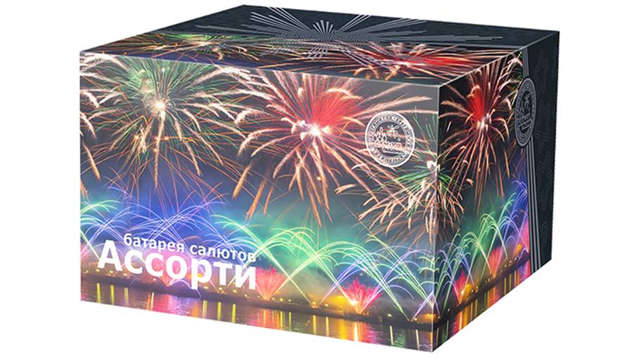 Фейерверк СП160100 Ассорти 100 залпов, калибр 1,25"