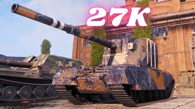 27 тыс. урона с 3-кратным FV4005 Stage II 9 тыс., 9,6 тыс. и 9 тыс. единиц урона от World of Tanks