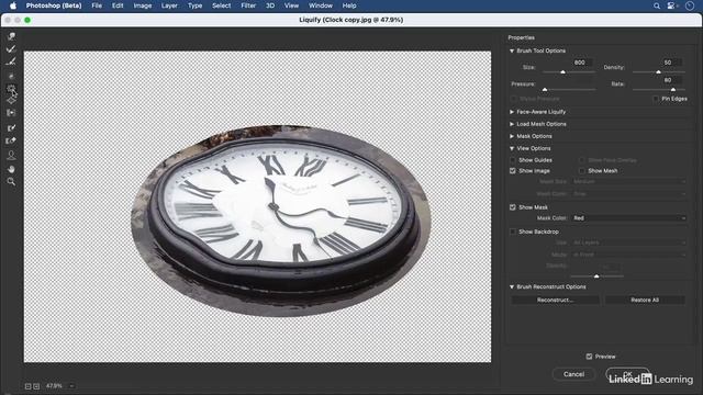 17-04 - Using Liquify to reshape an image