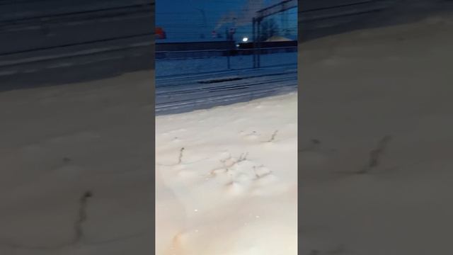 Снег в городе