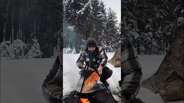 Зимой живу в теплой палатке