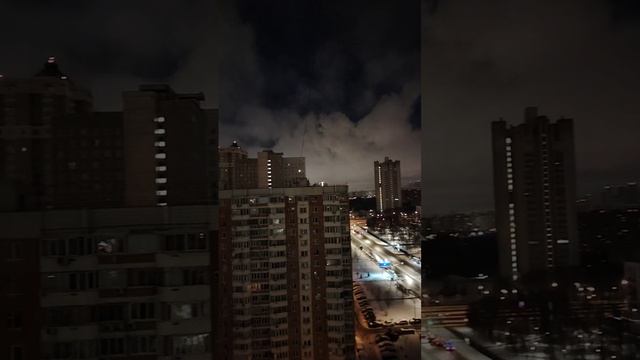 Ночные огни города Москва