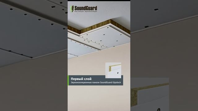 Тонкая, бескарасная звукоизоляция потолка GIPSLOCK