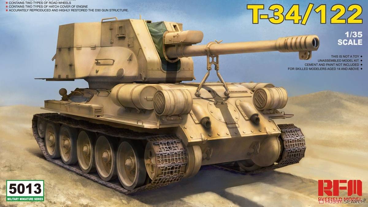 Постройка и покраска Rye Field Model 1 35 RM-5013 T-34/122