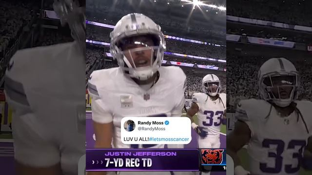 Justin Jefferson gave a shoutout to Randy Moss after his TD