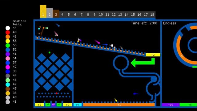 87. Гонка за очками | First to 150 Points - Marble Race | Кто победит?