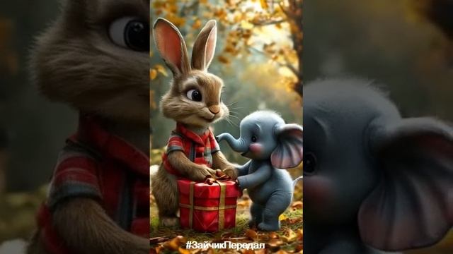 Shorts - Зайчик дарит Слонёнку подарок