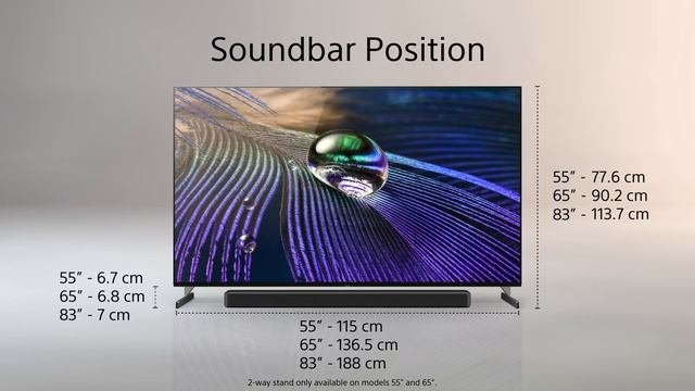 Sony XR65A90J OLED 4K Television Cabinet Pedestal