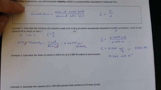 Molarity