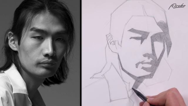 Proko drawing basics 09. simplify-from-observation-portrait-demo