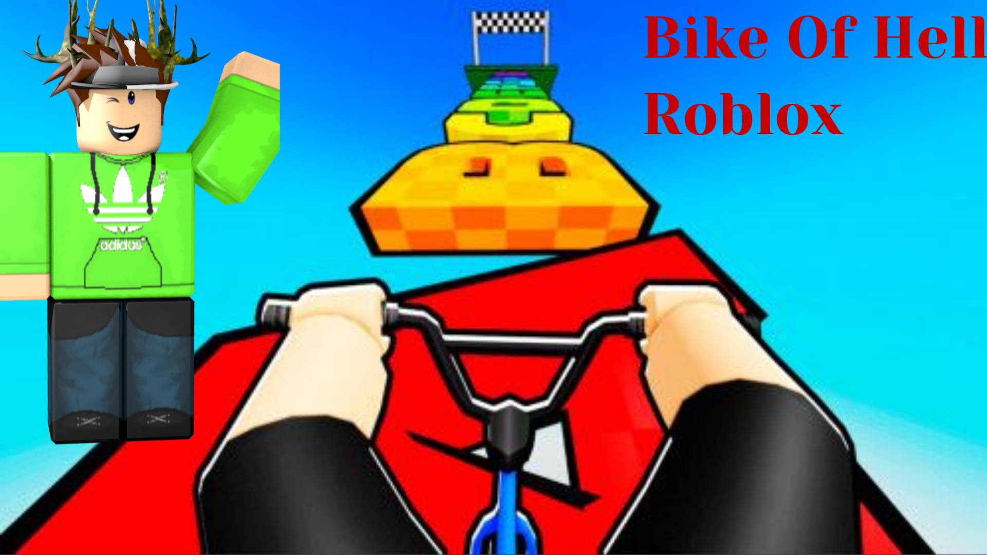 Roblox Пытаюсь  пройти Bike Of Hell (1 Попытка)!