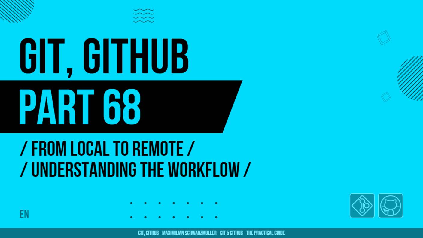 Git, GitHub - 068 - From Local to Remote - Understanding the Workflow