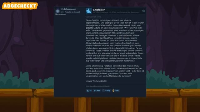 It Takes Two Test: Die hilfreichsten STEAM Reviews!