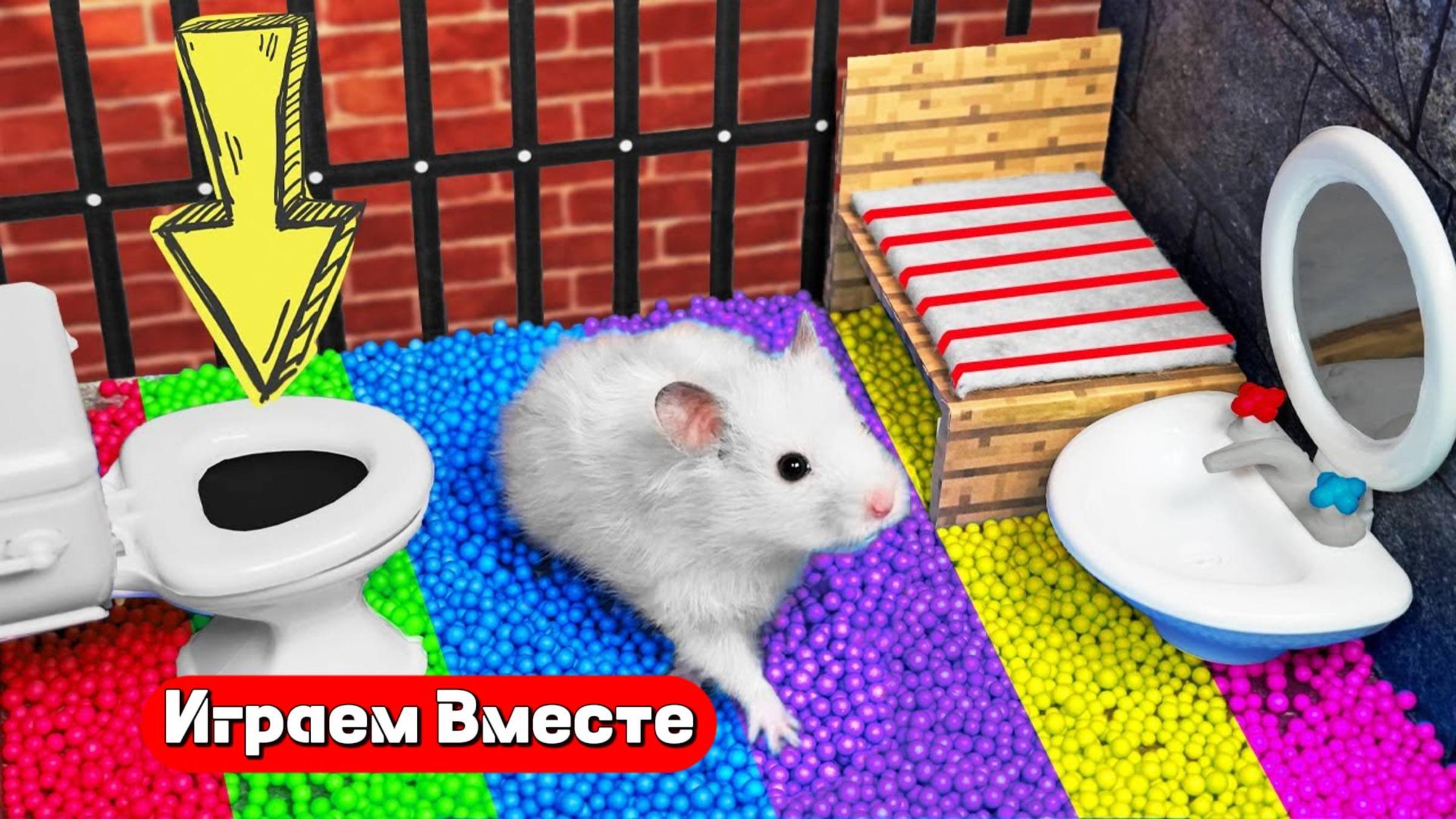 Помогаем хомяку выбраться из Сложнейшего лабиринта для умнейших животных ! Видео для детей 👍