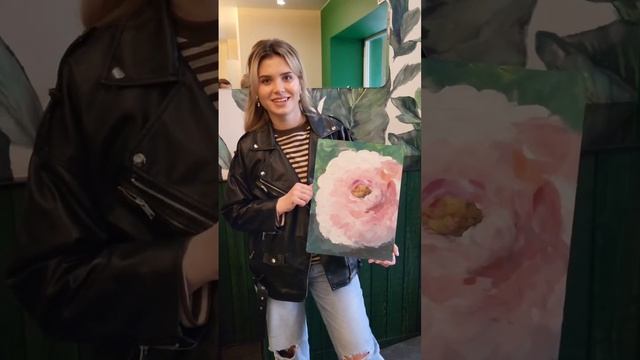 Отзыв мастер класс рисование картины Роспись шоппера пион