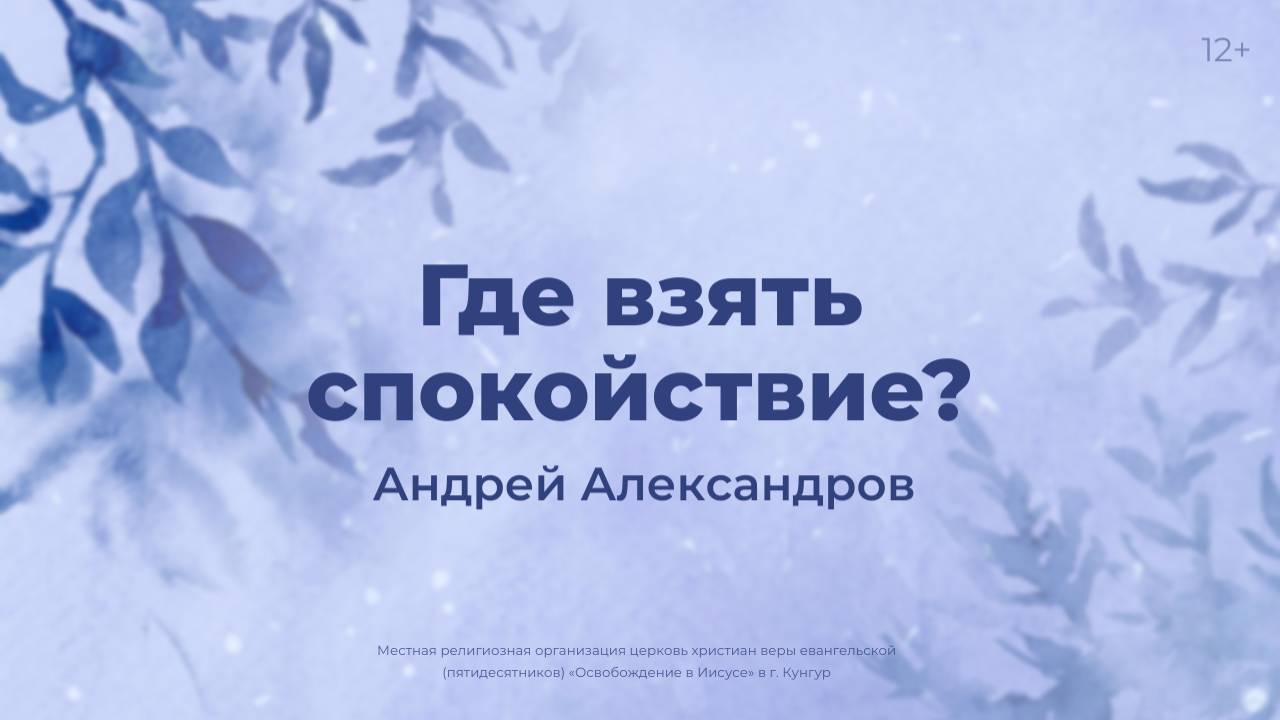 Андрей Александров: Где взять спокойствие? (18 декабря 2024)