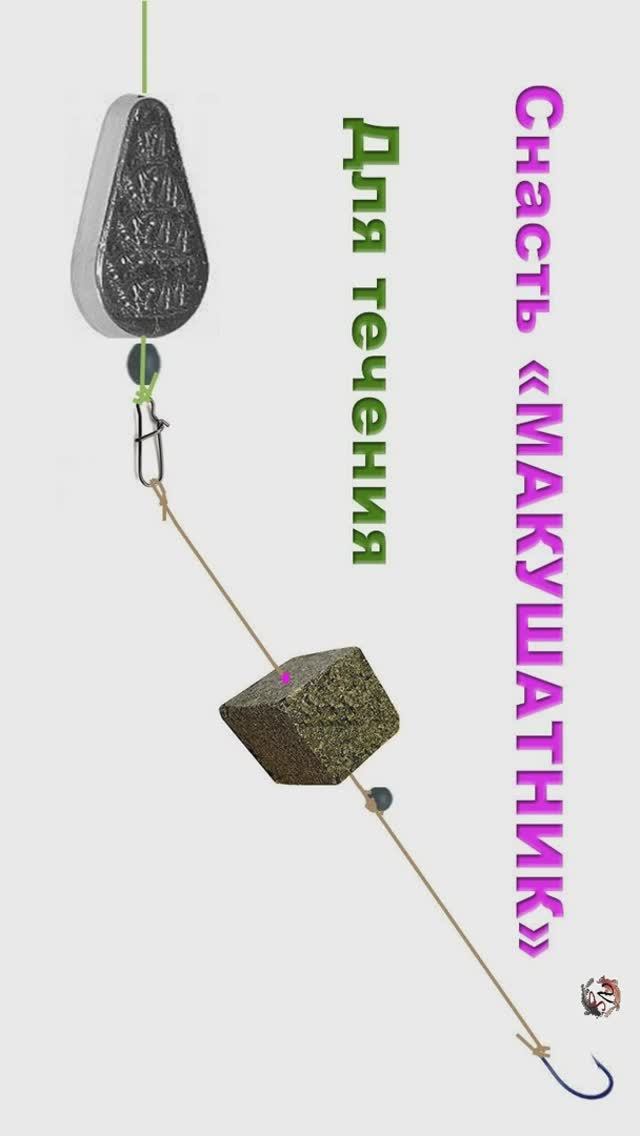 Макушатник донная снасть для течения и стоячей воды со скользящим грузом Fishing рыбалка #shorts