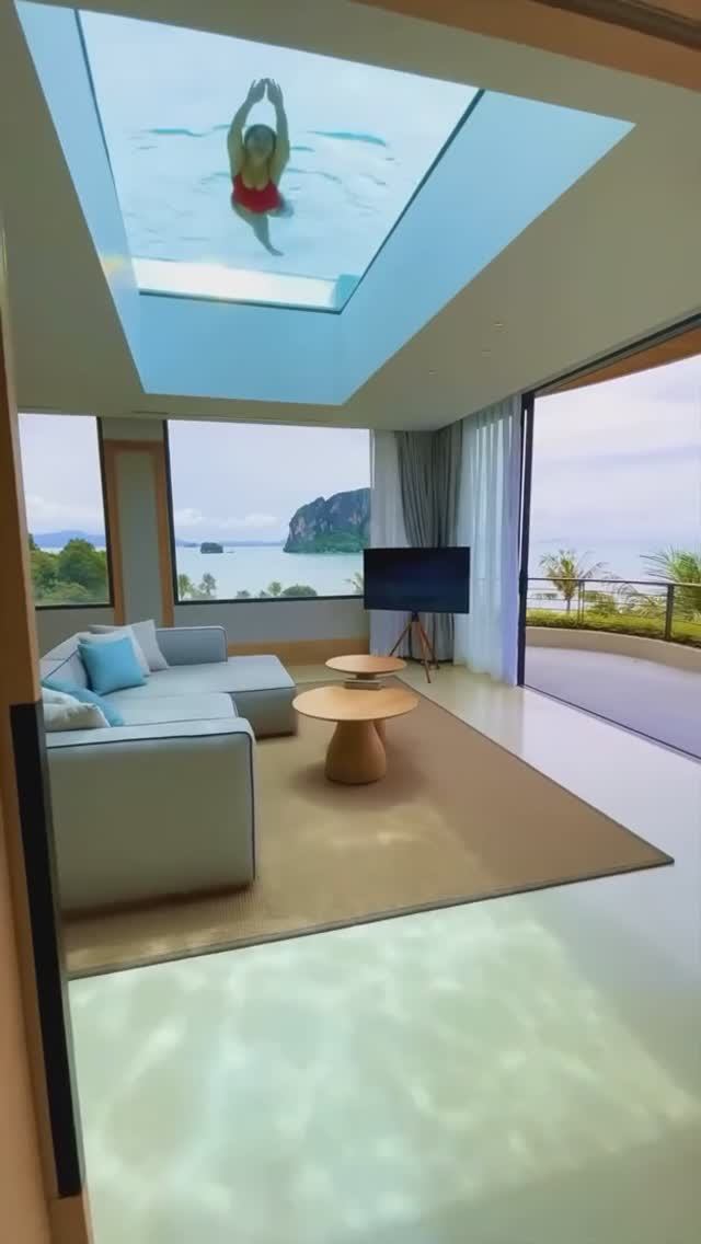 Номер с бассейном над головой в отеле Anantara Koh Yao Yai на острове Ко Яо Яй в Таи