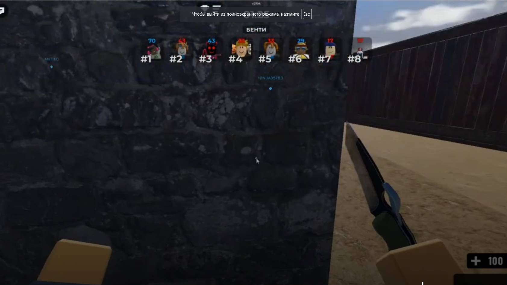 Решил вернуться в Gunfight arena