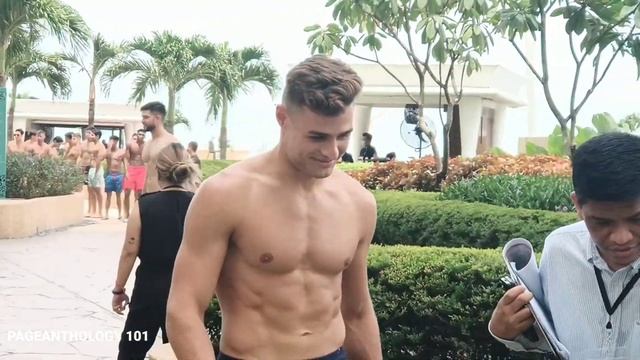 Hot Manhunt International 2022 Supermodels at the Poolside of Okada Manila - Press Presentation