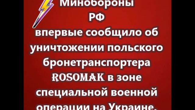 Уничтожен польский бронетранспортер Rosomak в зоне СВО