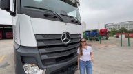 Водить тягач может быть комфортно! Отправка Mercedes-Benz Actros клиенту в РФ | #мерседес #actros