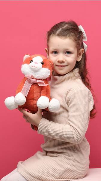 Мягкая Игрушка MAXITOYS, Кошечка Рыжуля, 22 см