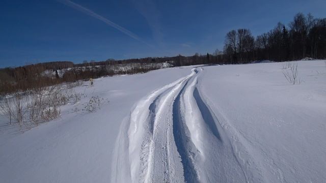 На снегоходе, урочище Третье Петенёво