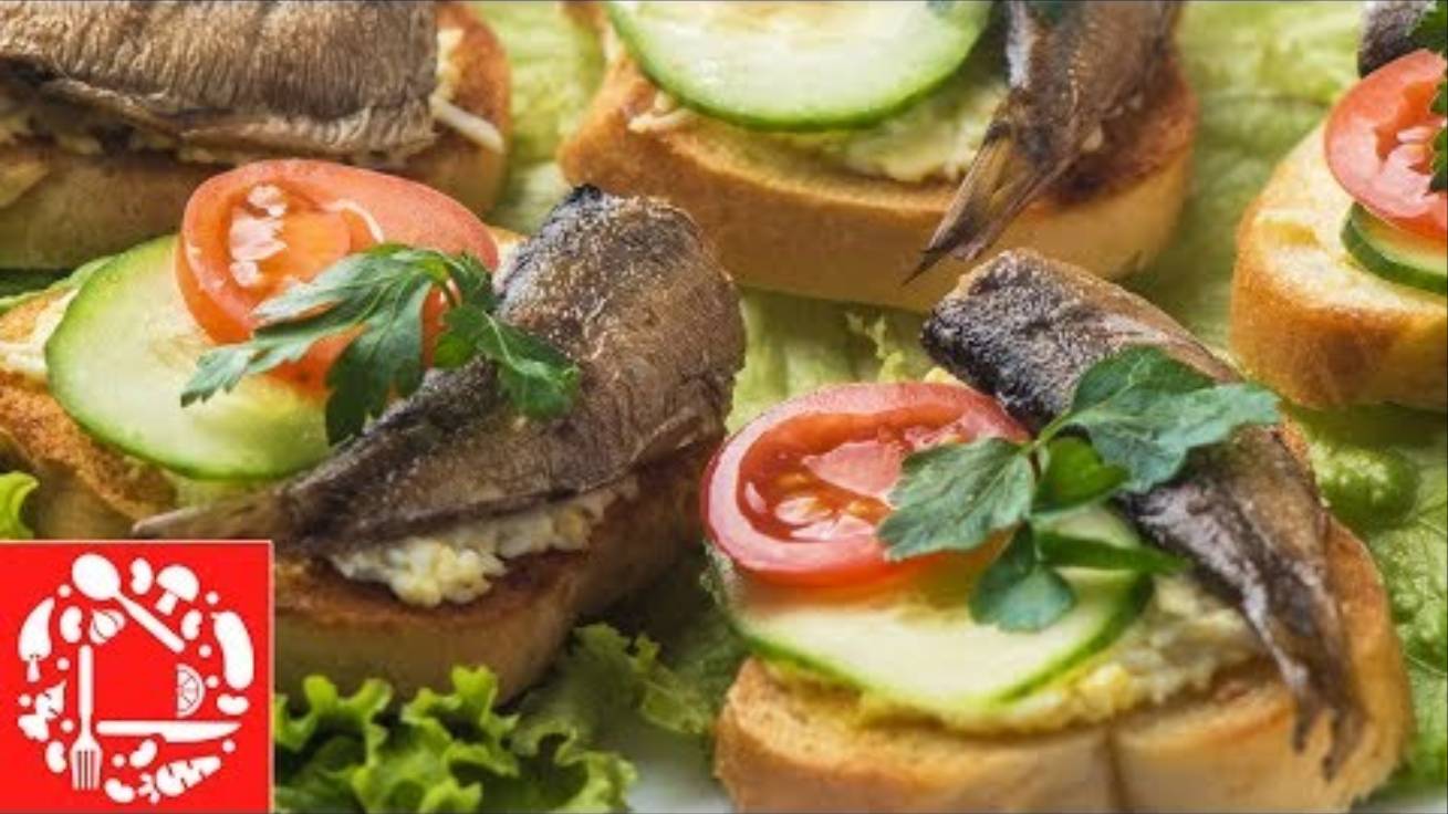 Бутерброды со шпротами для фуршета 👍😋 Просто, Красиво и Вкусно!