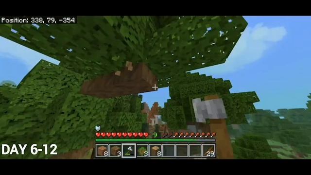 Выживание на реалистичном хардкоре в Minecraft Дни 6-12 без комментариев 🌍🎮