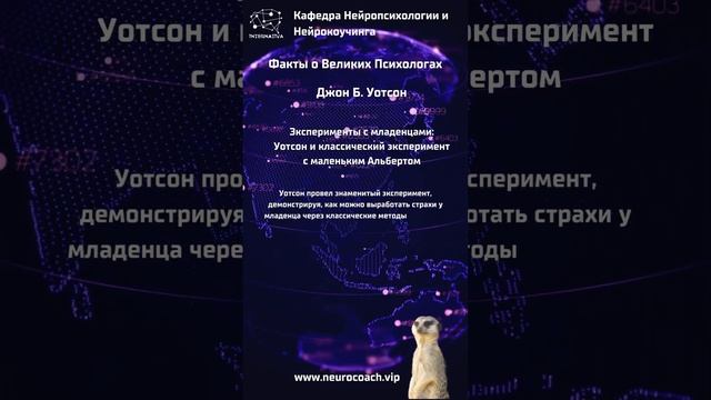 Джон Б  Уотсон   Эксперименты с младенцами    Уотсон и классический эксперимент с маленьким Альберт