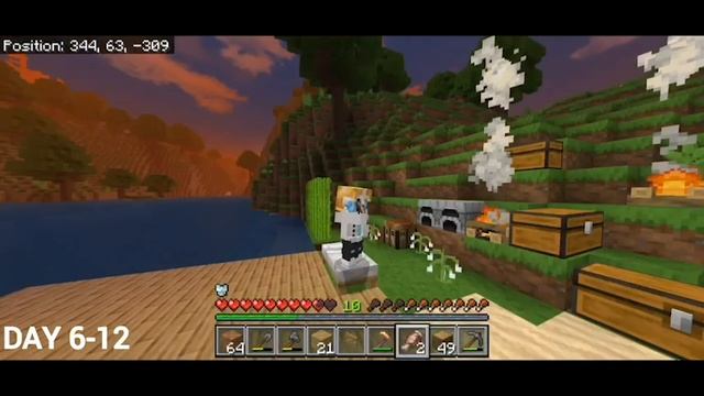 Хардкорное выживание в Minecraft реалистичные дни 6-12 без лишних слов 🛡️🌟