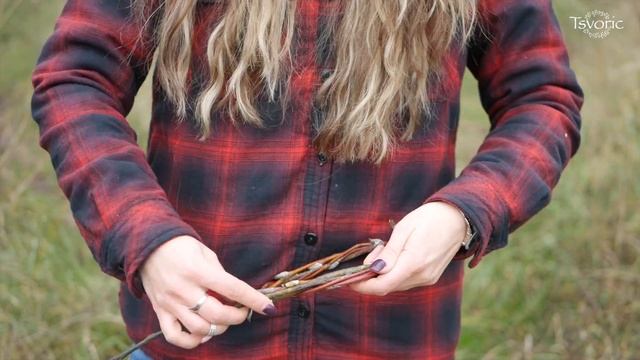 Плетем очень простой венок из веток DIY Tsvoric