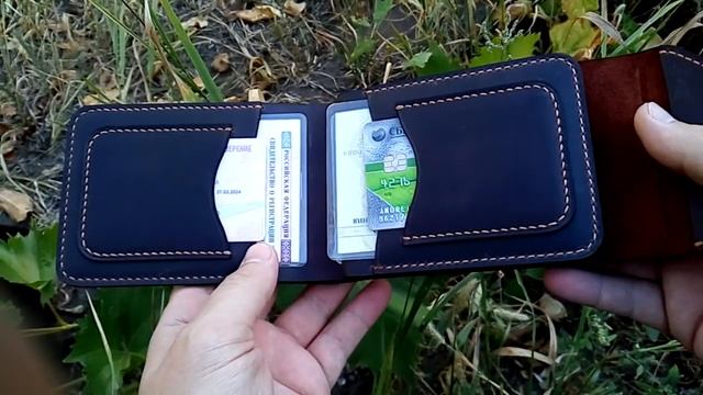 Кошелек-обложка для служебного удостоверения. Натуральная кожа. Ручная работа.