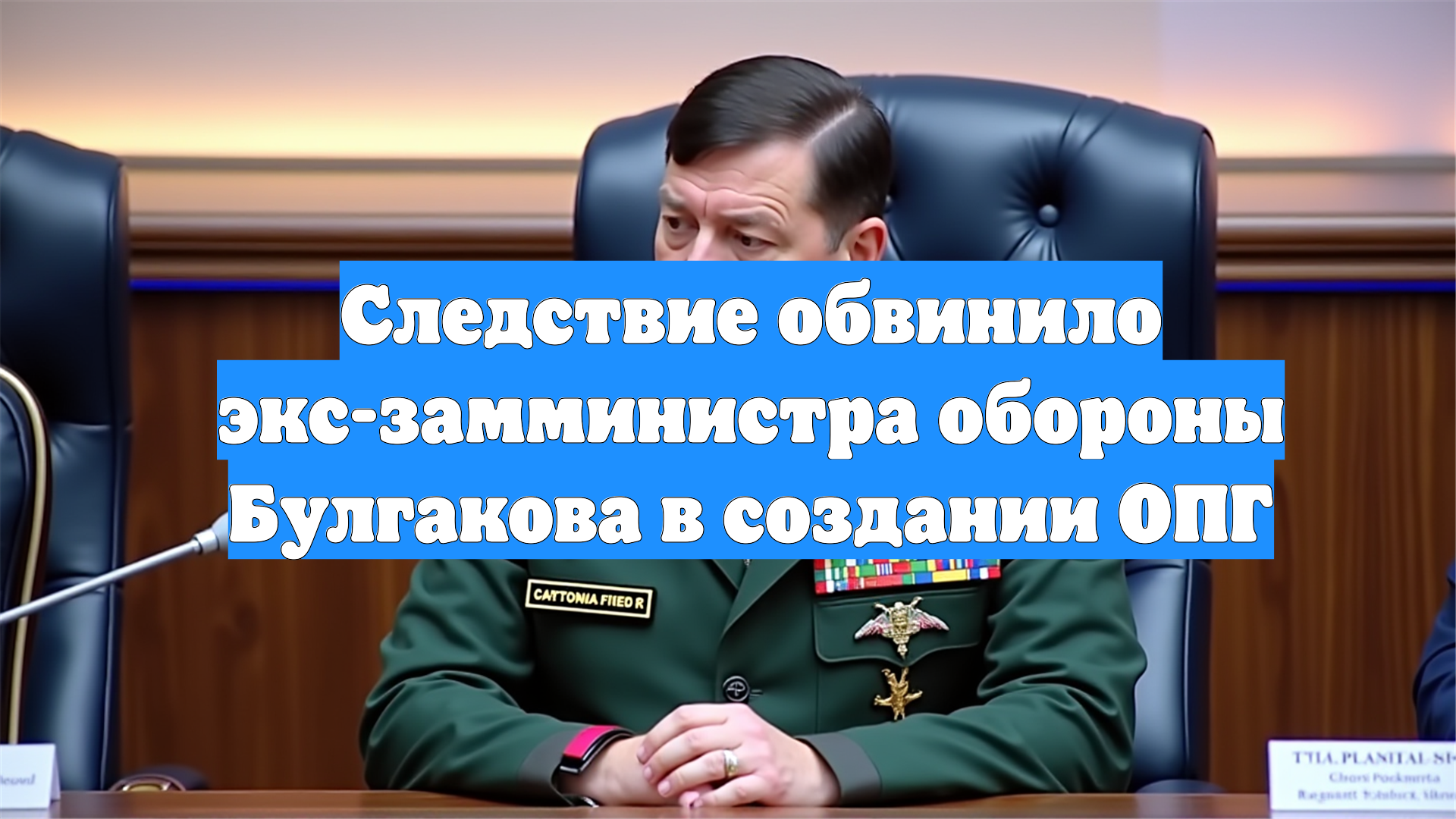 Следствие обвинило экс-замминистра обороны Булгакова в создании ОПГ