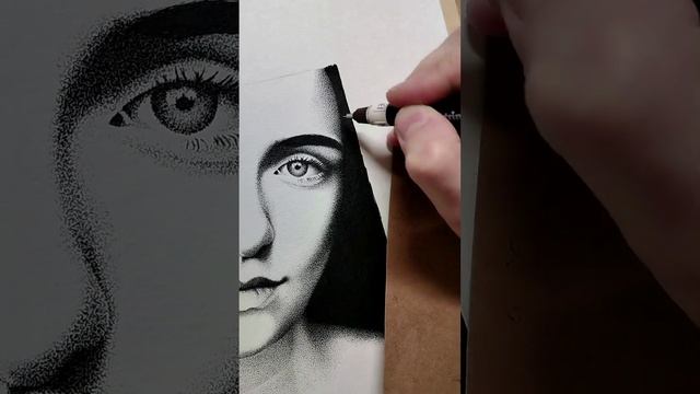 Портрет пуантилизм #shorts #art #artist #drawing #draw #pointillism #hobby #handmade