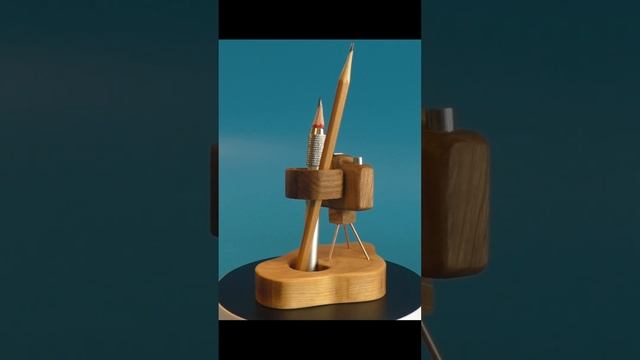 wooden camera pen stand DIY