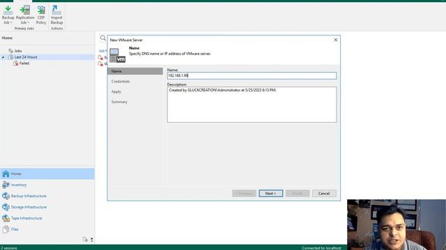 08. How to configure backup and restore of virtual machine from VMware vSphere esxi host!