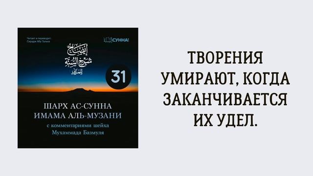 31. Шарх ас-Сунна аль-Музани // Сирадж Абу Тальха