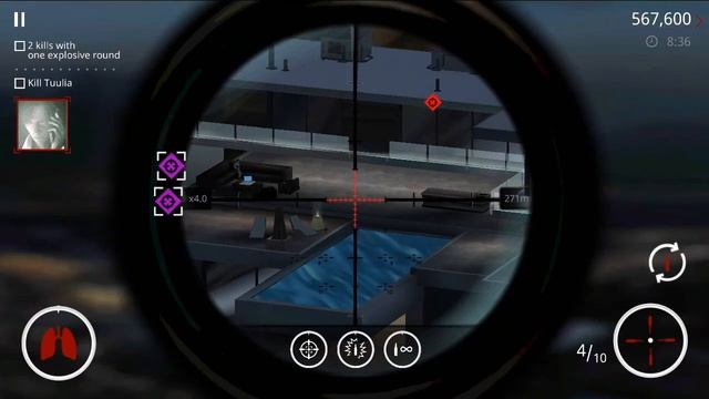 Get 2 kills with one explosive round - Hitman Sniper